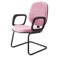 Cadeira Diretor Interlocutor Para Escritório Linha Uno Rosa