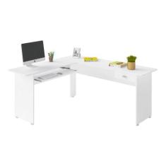 Escrivaninha em L com Gaveta Multimóveis CR25202, Branco