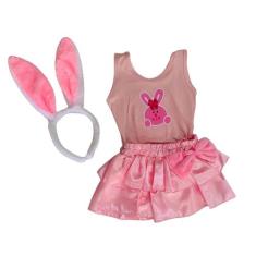 Fantasia Infantil Coelhinha Linda Body Saia e tiara envio rápido Ensai