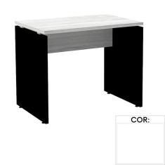Mesa de Escritório Pé Painel PE25 em mdp 120 x 60 cm Branca com Base Branca