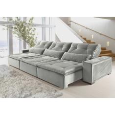 Sofá Retrátil e Reclinável 3 Lugares Búzios Espresso Móveis