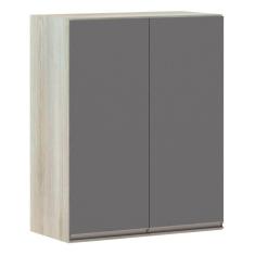 Armário Para Cozinha 60cm 2 Portas Legno Crema C/Cinza