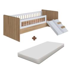 Cama Montessoriana Infantil Com Colchão E Grade De Proteção.