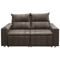 Sofá 2 Lugares Retrátil E Reclinável Madri 1,50m C/molas - Veludo Chocolate