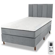 Cama Box e Colchão Magnético Massageador com Cabeceira - Eco Prince - 