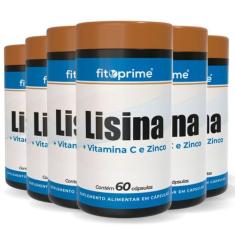 Kit 4 Cloridrato de Lisina + Vitamina C e Zinco 60 Cápsulas Fitoprime