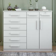 Cômoda 8 Gavetas 2 Portas Toronto lopas Branco