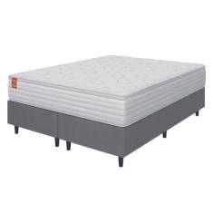 Cama Box Colchão Casal Queen Molas Ensacadas Real 158x198x65cm Branco 