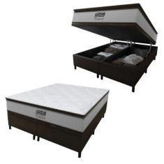 Cama Box Baú King Gazin Colchão Molas Ensacadas Com Pillow Top Tower 1