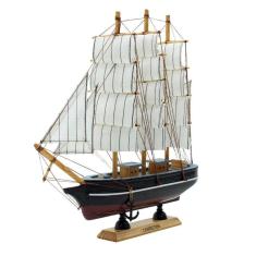 Miniatura Barco Navio De Madeira Veleiro Decorativo ? 29cm