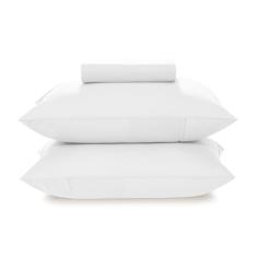 Karsten Jogo de Cama Matiza 160 Fios 3 Peças Casal Branco 100% Algodão