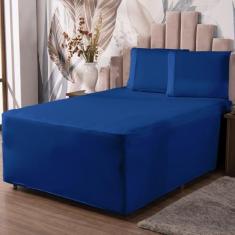 Jogo de Lençol Luva King Conjugada Veste Colchão e Box Malha 3 Peças -