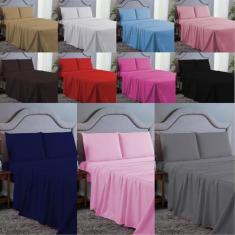 Jogo de Cama Queen Size 400 Fios Beliche 04 Peças Jogo de Lençol Micro