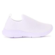 Tênis Meia Calce Fácil Leve Macio e Confortável  - Fitscarpa®, Branco,