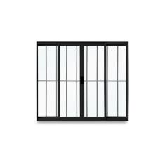 Janela de Correr Abertura Central Exclusiva 4 Folhas Grade Vidro Liso 