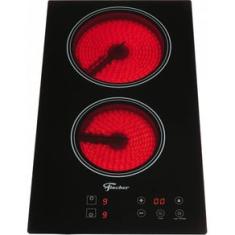 Fogão Cooktop Elétrico Fischer Cooktop 2Q Mesa Vitrocerâmica Touch Preto 220V