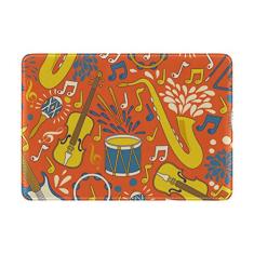 My Daily Musical Instruments Doodle capa protetora de couro para passaporte