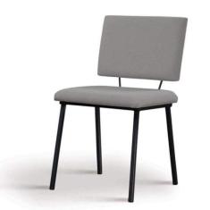 Cadeira para Sala de Jantar Escritório Estofada Base em Aço Antonella 