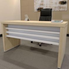 Mesa Para Escritório Tamburato Carvalho/branco - Artany Móveis