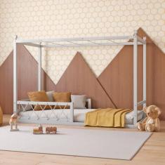 Cama Infantil Madeira Maciça 97cmx197cm Fortaleza Prata Fina