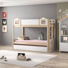 Treliche Infantil Garden com Painel Superior Casatema Marroml/Branco
