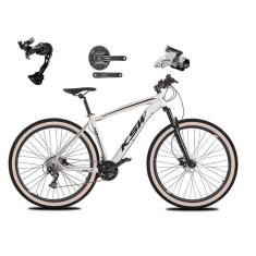  Bicicleta Aro 29 Ksw Xlt Alumínio Câmbio Traseiro Shimano Alívio e Altus 27v Freio Hidráulico Garfo Com Trava Pneu com Faixa Bege - Branco