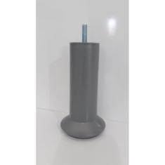 Kit 6 pés cinza para cama box com 13 cm de altura e 6 Puxadores de Gavetas