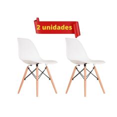 Jogo de Cadeiras Pé Palito Assento Branca Eames Eiffel