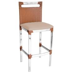 Banqueta Alta Vigor de Alumínio e Fibra Sintética - Acesse Móveis, Car