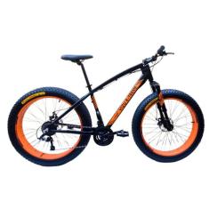 Bicicleta Fat Bike Alumínio Aro 26 Vizu X-Treme Shimano 24V Suspensão 