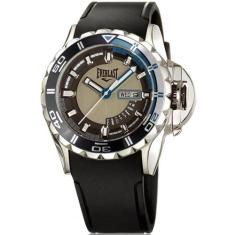 Relógio Pulso Everlast Masculino Aço Calendário E236, Preto+Bege