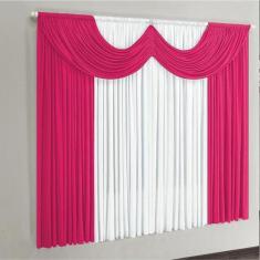 Cortina Montreal 4 Mts Em Malha Janela Sala Quarto Pink - Casa Show En