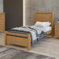 Cama Solteiro Reali Plus Móveis Lopas Amêndoa Clean