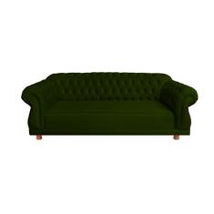 Sofá Chesterfield Capitone Elisabeth Suede 1,80cm - novo encanto, VERD