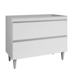 Balcão De Cozinha Para Pia 100cm Sem Tampo Julia Z34 Branco - Mpozenato