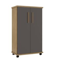 Armário Multiuso Berlim 02 Portas Arte Móveis Cinamomo/grafite