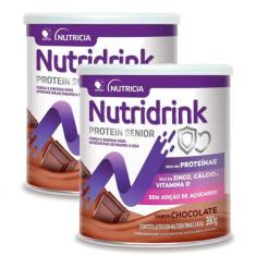 Kit 2 Nutridrink Protein Senior Sabor Chocolate 380g - Nutricia