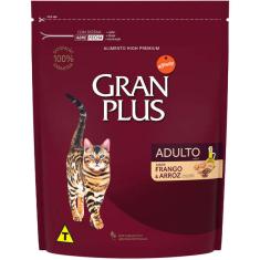 Ração Gran Plus Frango e Arroz para Gatos Adultos - 1 Kg