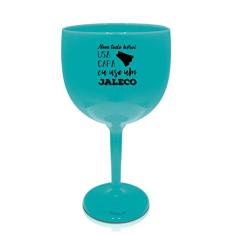 Taça Gin Azul Tiffany Acrílico Personalizada Profissional da Saúde