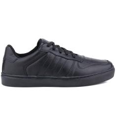 Tenis Casual Masculino Sapatenis Leve Em Couro Preto Mr Gutt