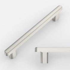 Amerdeco Pacote com 10 puxadores de armário preto fosco de 128 mm (5 pol.) Orifício central de gaveta puxadores de armário de armário de cozinha puxadores de armário para banheiro ZH0065