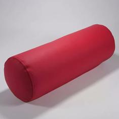 Travesseiro de pescoço redondo para dormir, travesseiro cervical de couro PU impermeável com reforço longo, travesseiro de reforço de cilindro de rolo com capa removível, travesseiro de cint