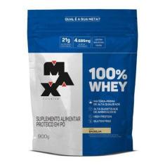 Whey 100% Concentrado Refil 900g Baunilha - Max Titanium, 1, 900g, Bau