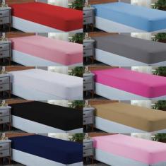 Lençol Cama Solteiro com Elástico 400 Fios Avulso Toque Macio Lindo - 