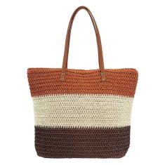 Bolsa Alice Palucci Palha Alça Dupla Tricolor