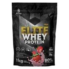 Elite Pro Whey Protein Concentrado 80% - Morango - 1kg - Soldiers Nutrition