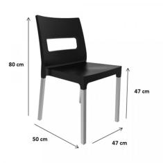 Cadeira Vezo Pés Em Alumínio Grifit Calla Rose