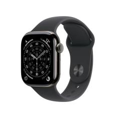 Apple Watch Series 11 GPS + Cellular - Caixa ardósia de titânio – 42 mm - Pulseira esportiva preta – M/G