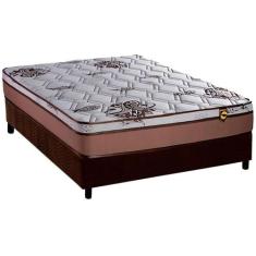 Cama Box Casal: Colchão Molas Luckspuma MasterPocket Ensacadas Caribe 