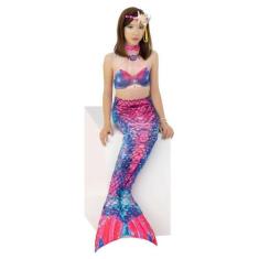Fantasia de Sereia Infantil de Carnaval Com Cauda - Fantasias Carol FS